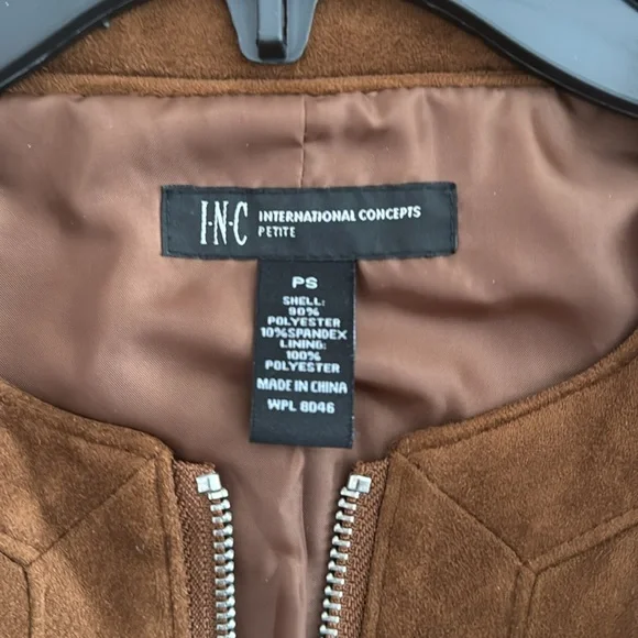 INC Ruffled,suede-like jacket/blazer. Can be casual or dressy. Perfect condition - Picture 3 of 3